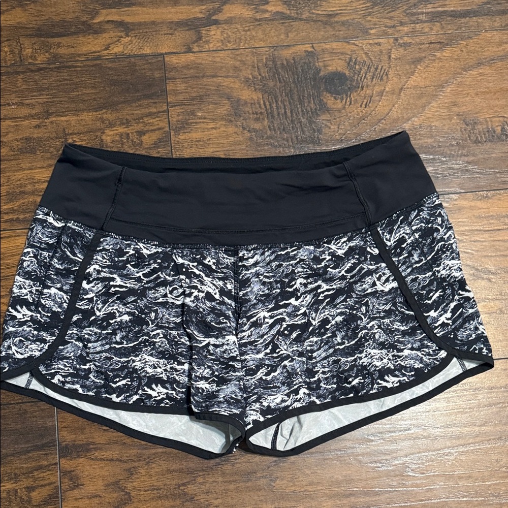 lululemon athletica Black and White Wave Shorts